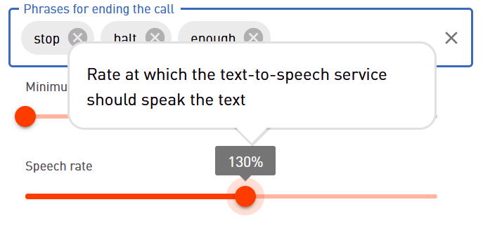 Adjusting speech rate for a ChatGPT-based bot