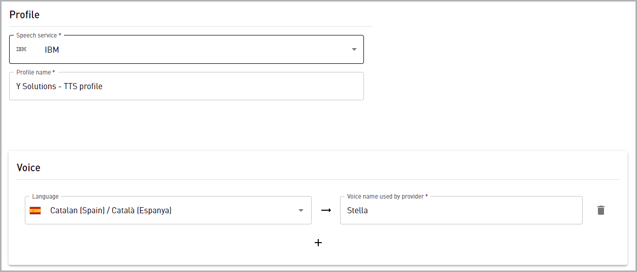 Speech service profiles - text-to-speech profiles 