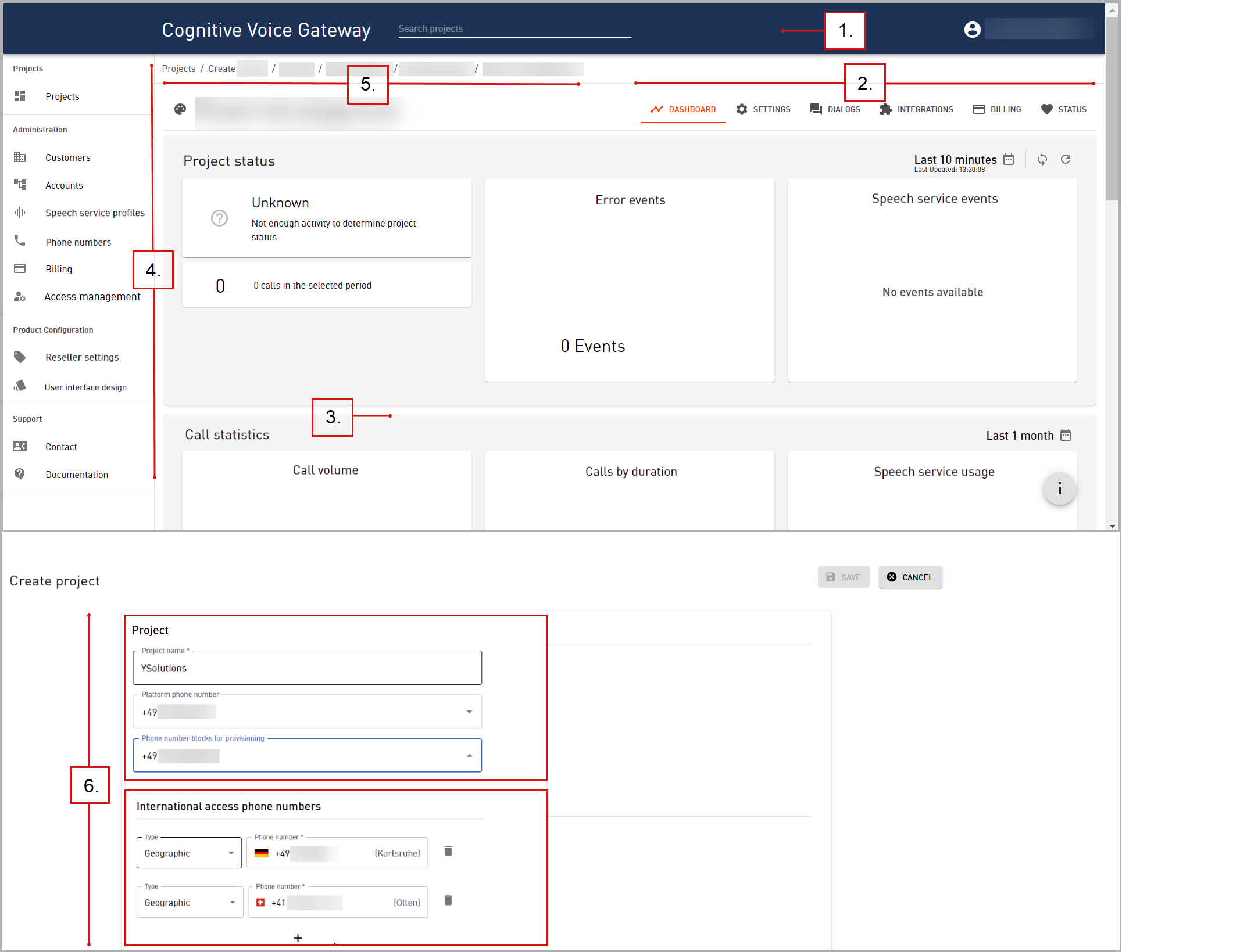 Composition of the user interface